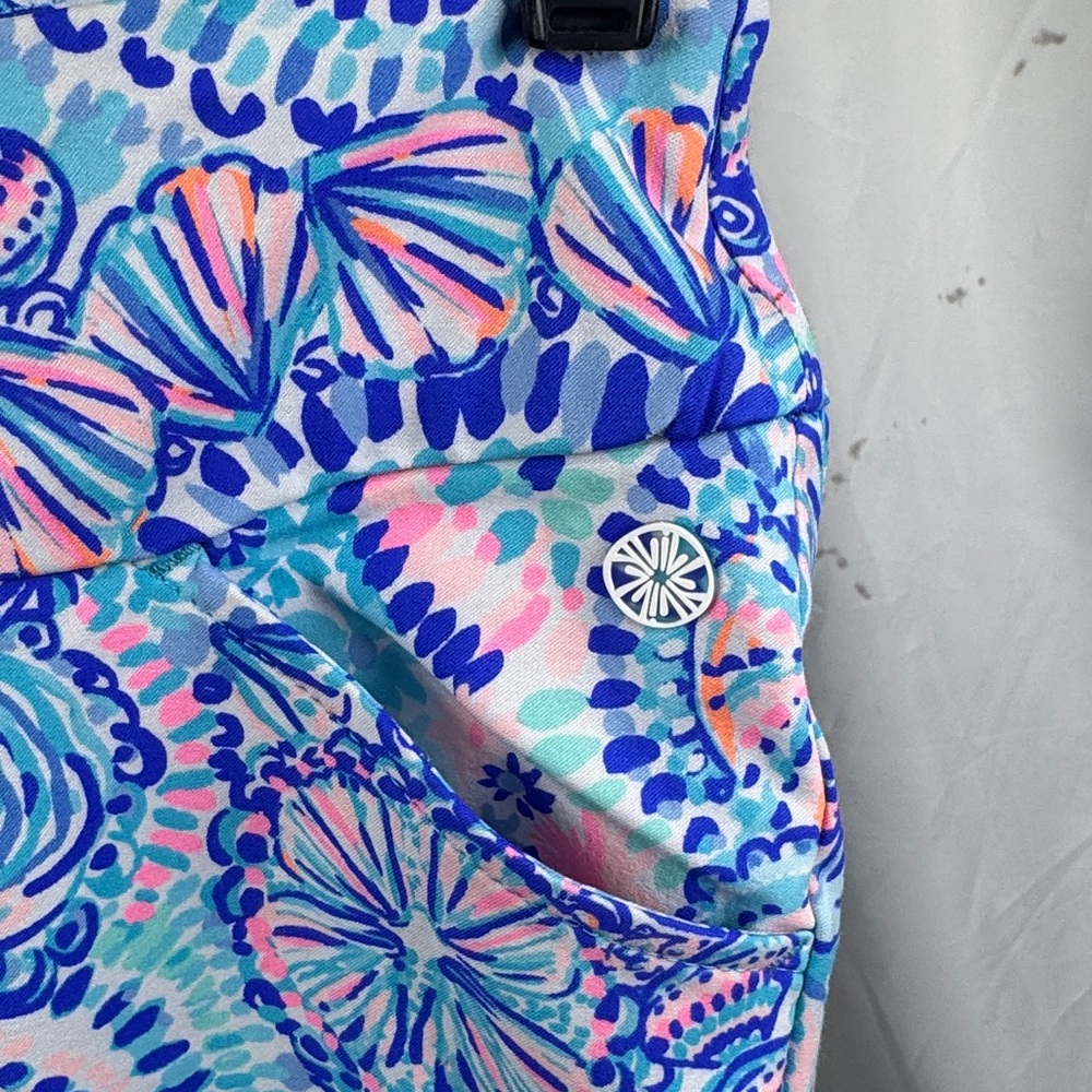 Lilly Pulitzer Luxletic Corso Pants Paisley Stretchy Cropped Ankle Pockets - Picture 5 of 12